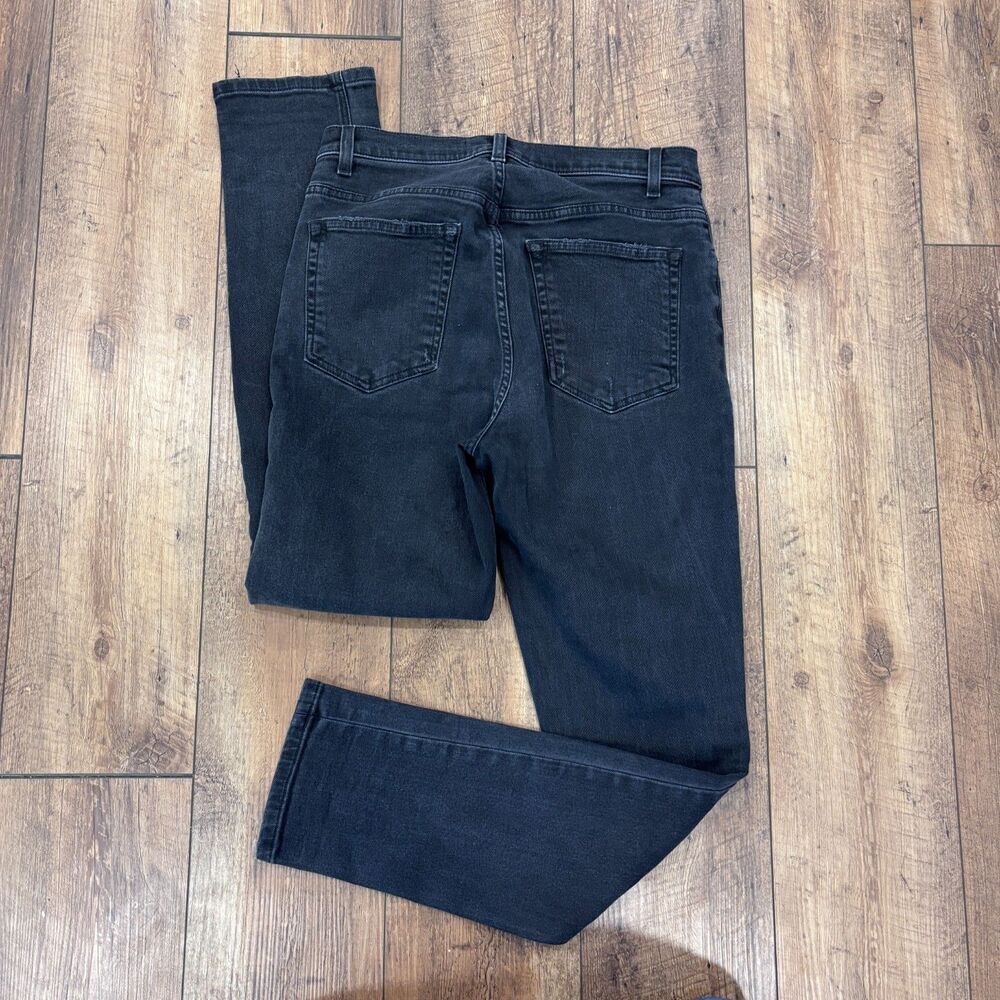 Reformation Jeans Womens 30 Black Liza Ultra High Rise Denim Straight Stretch - Picture 4 of 11